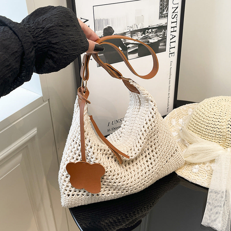 Fashion Personality Handmade Woven Hollowed Women's Tote Western Style Women's Shoulder Messenger Bag