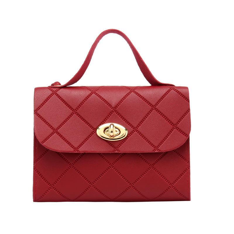 Chic Quilted Mini Crossbody Bag with Gold Clasp for Everyday Fashion