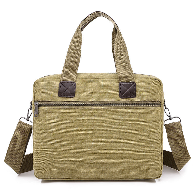 Canvas Men's Bag New Large Capacity Leisure Travel Business Shoulder Bag Versatile Retro Messenger Bag