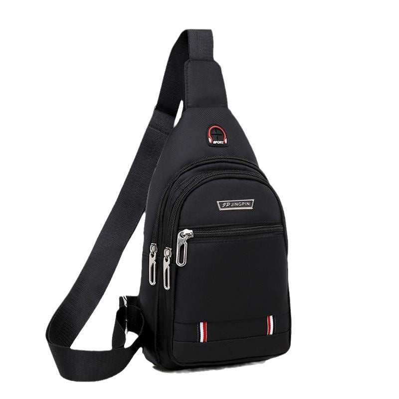 Fashionable Waterproof Crossbody Bag with Zippered Main Compartment and Earphone Hole for Daily Use