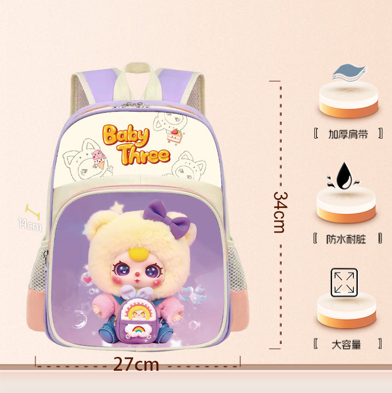 Cute Cartoon Stitch Kids Backpack for Kindergarten and School, Breathable and Waterproof Design with Thick Shoulder Straps
