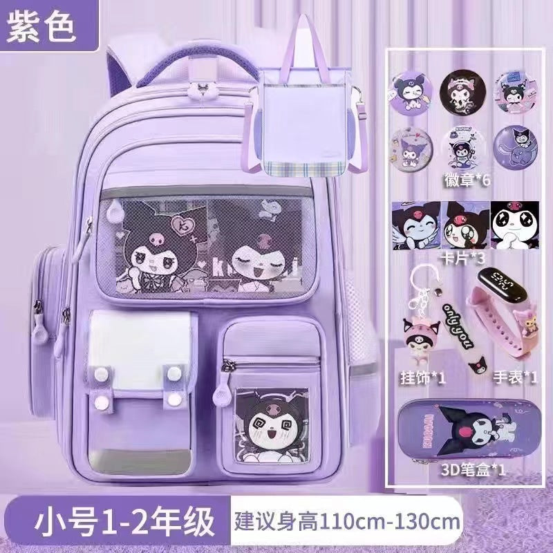 Cartoon Children's Schoolbag Burden-Reducing Spine Protection Large Capacity Breathable Waterproof