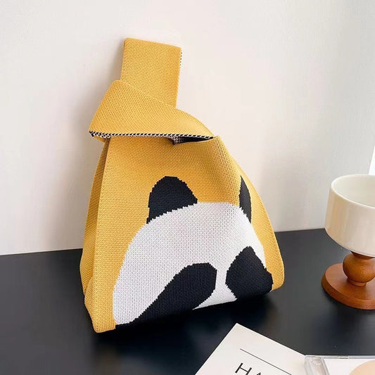 Vest Bag Women's Korean Knitted New Year Knitted Bag Hand Bag Knitted Oblique Bag