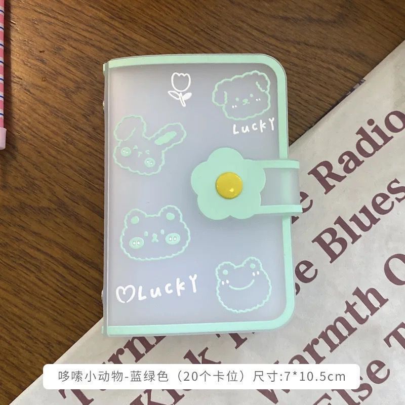 Women's Wallet Transparent Cute Cartoon Animal Card Holder Ultra-Thin Multi-Card-Slot Student Daily Anti-Degaussing Storage Card Holder