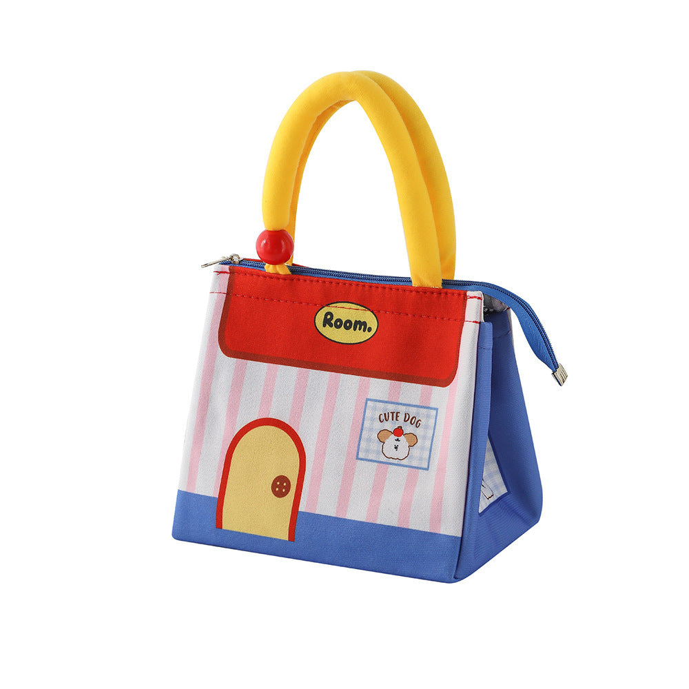 Small House Lunch Bag Thermal Bag Handbag Lunch Box Bag Office Worker with Rice Student Lunch Bag Cute Lunch Box Bag