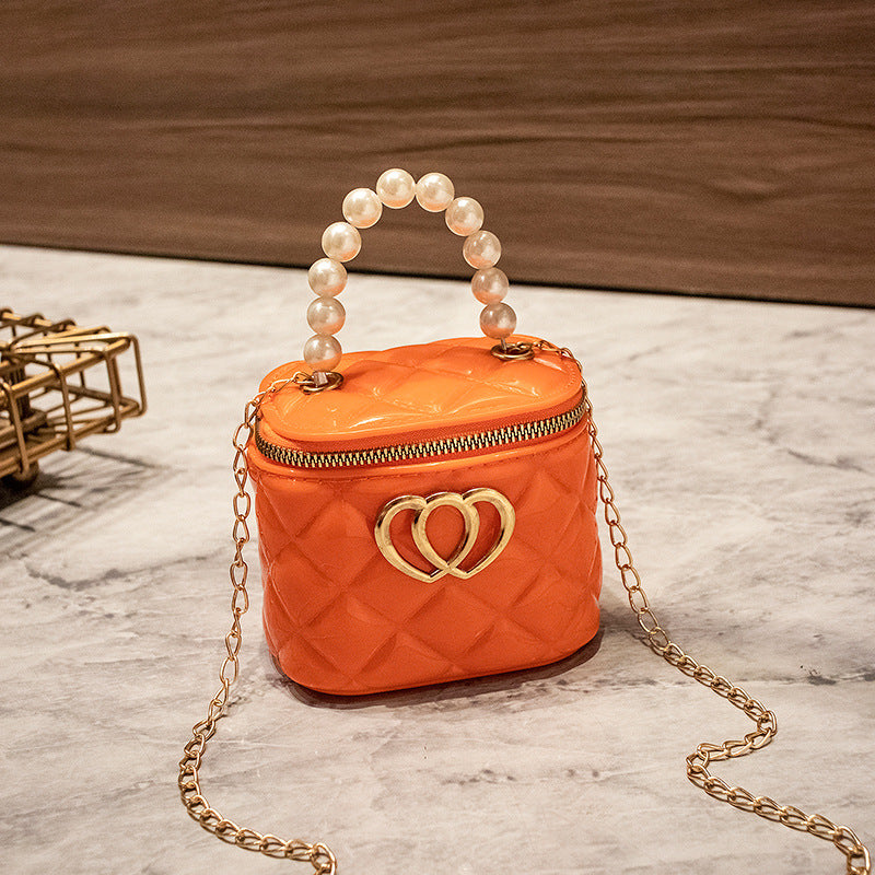 Fashion Mini Small Bag New Rhombus Bucket Gel Bag Pairs of Love Decorative Small Bag Shoulder Crossbody Women's Bag