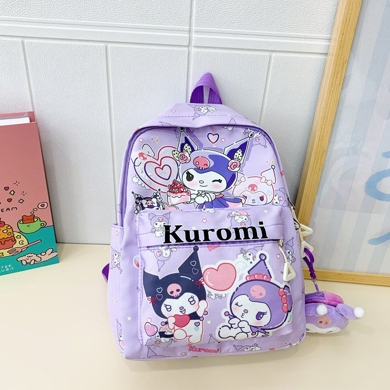 Fashion Children's Bags Cartoon Kindergarten Backpack Hello Kitty Cute Girl Portable All-Match Schoolbag
