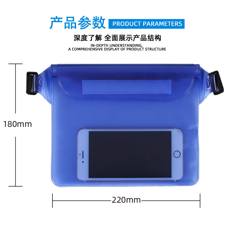 Waterproof PVC Waist Phone Bag for Outdoor Activities, Swimming, Hiking, and Beach Use