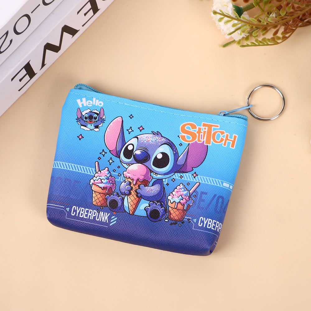 Korean Style Schoolbag Children's Creative New Cartoon Card Stitch Coin Purse Small Storage
