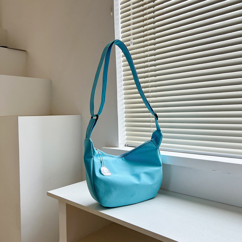 Dumpling Bag Men and Women Korean Shoulder Simple Pure Color Japanese Girl Students' Crossbody Bag