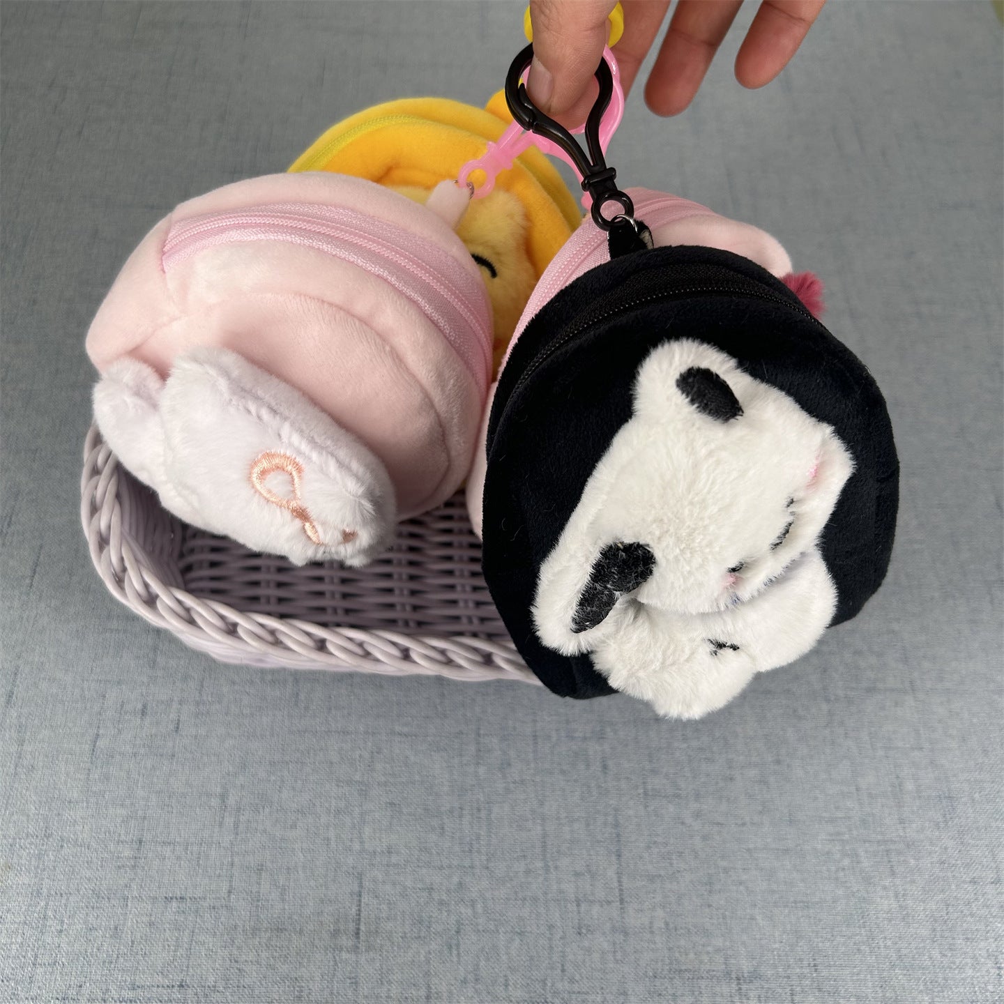Women's Wallet Super Cute Plush Animal Coin Purse Cartoon Doll Daily Matching Hanging Wallet
