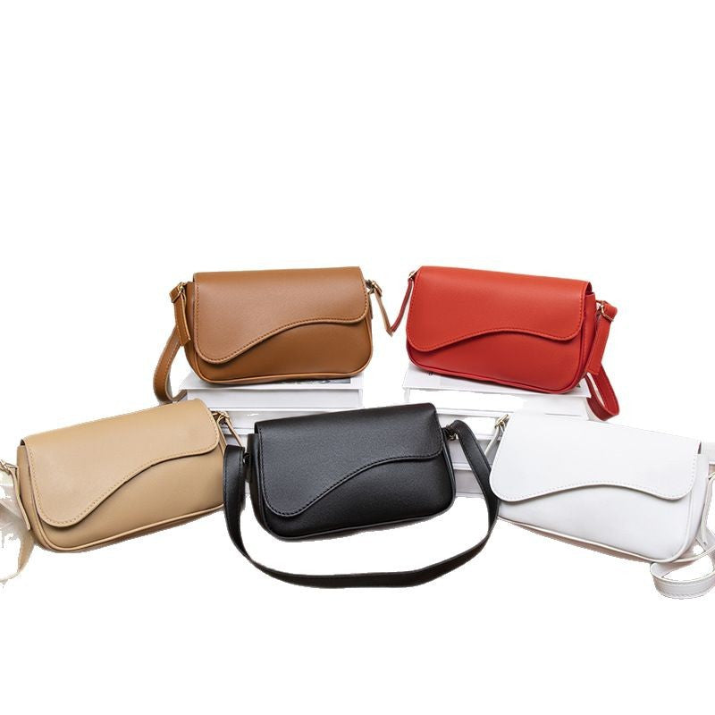 2025 New Fashion Magnetic Flap Crossbody Bag for Work and Daily Use, Minimalist Square Design with Hidden Zip Pocket