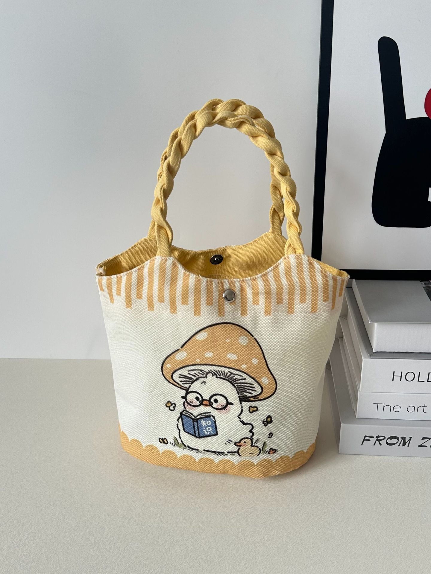 Vegetable Basket Bag Female Cartoon Cute Commuter Hand Carrying Child Storage Lunch Box Lunch Bag