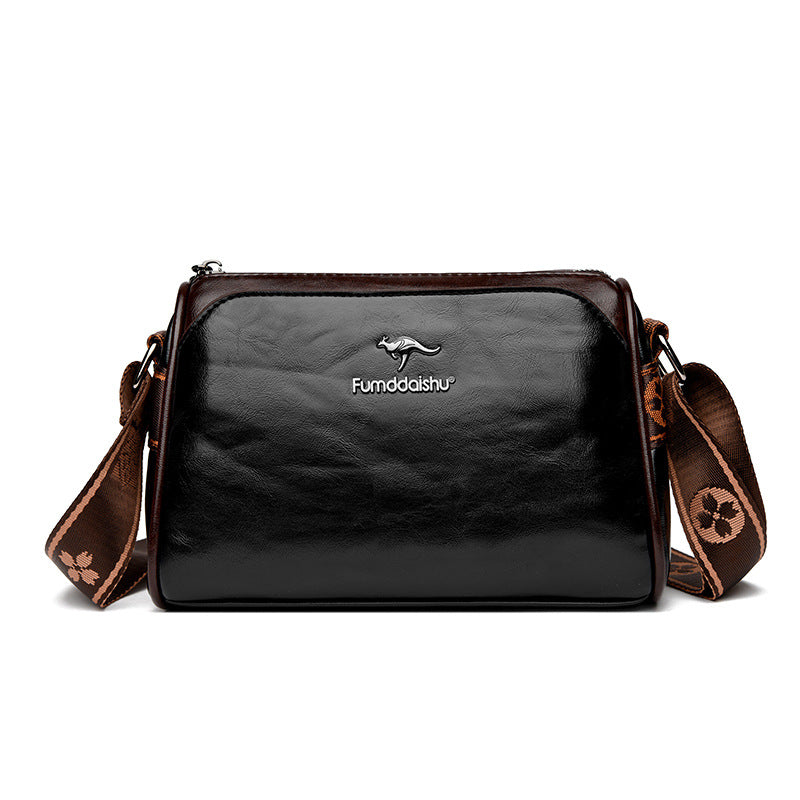 Trendy Women's Bag New Retro Double-Sided Pillow Bag Light Luxury Shoulder Messenger Bag
