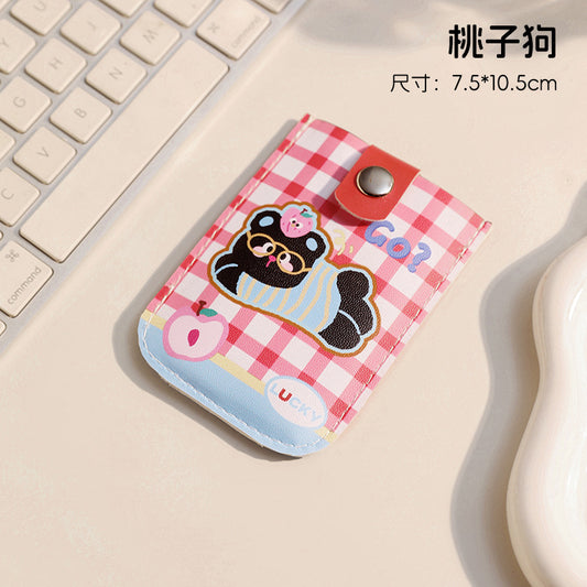 Cartoon Pull-out Card Holder Female Cute Portable Card Holder Multiple Card Slots ID Storage Bag Personality Student Small Card Clamp
