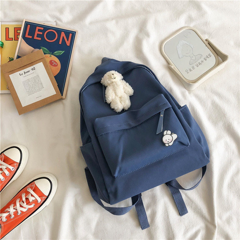 Minimalist Campus Backpack for Students with Waterproof Canvas, Large Capacity and Comfortable Padded Straps