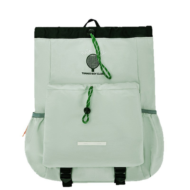 Large Capacity Drawstring Sports Backpack Suitable for Badminton Mountaineering Cycling Outdoor Sports Breathable Waterproof Portable Burden Alleviation Design