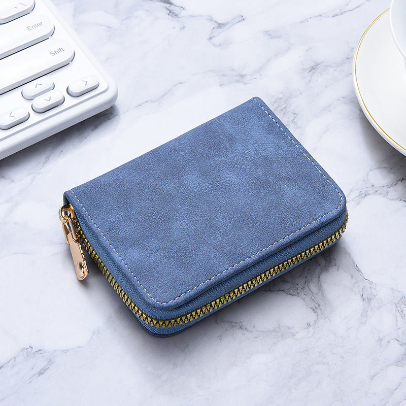 Women's Wallet Anti-Degaussing Expanding Card Holder 18 Card Position Zipper Coin Purse Daily Multi-Functional Credentials Storage