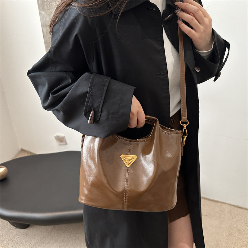 Vintage Tote Women's Summer New Commuter Large Capacity Shoulder Messenger Bag Mother and Child Bag
