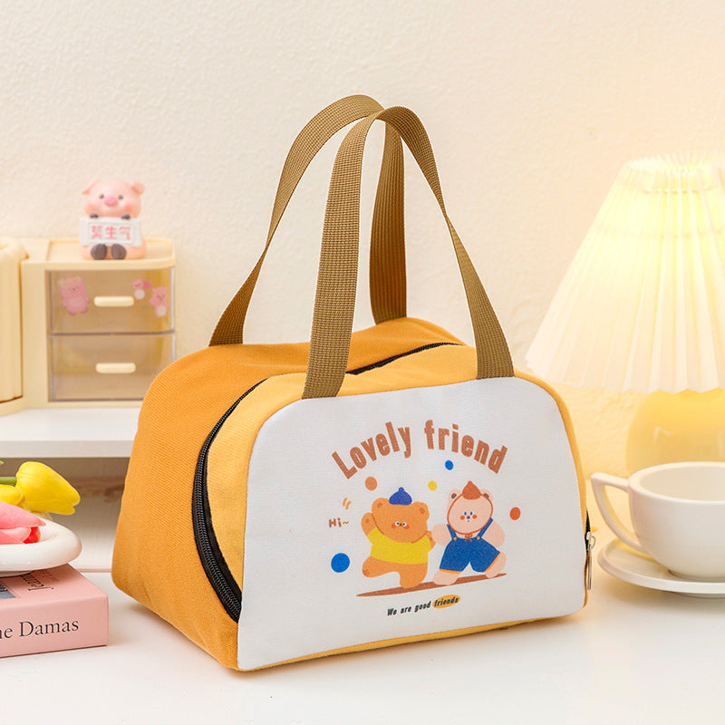 New Cute Heat Preservation Lunch Box Bag Student Office Worker Lunch Box Bag Thick Aluminum Foil Handbag