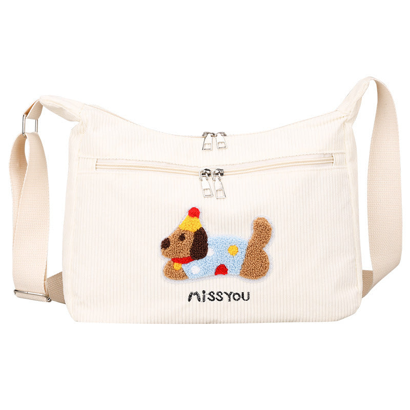 Shoulder Bag Women's Retro Commuter Large Capacity New Popular Student Class Crossbody Tote Bag