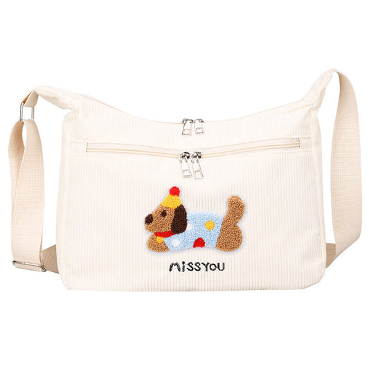 Shoulder Bag Women's Retro Commuter Large Capacity New Popular Student Class Crossbody Tote Bag