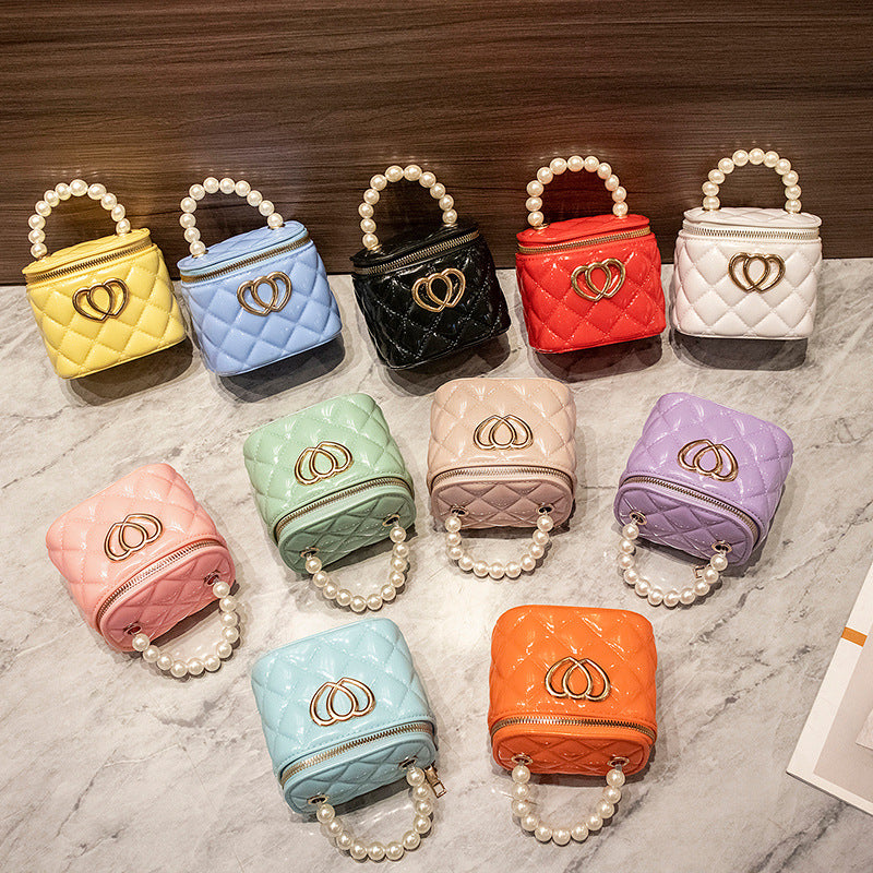 Fashion Mini Small Bag New Rhombus Bucket Gel Bag Pairs of Love Decorative Small Bag Shoulder Crossbody Women's Bag