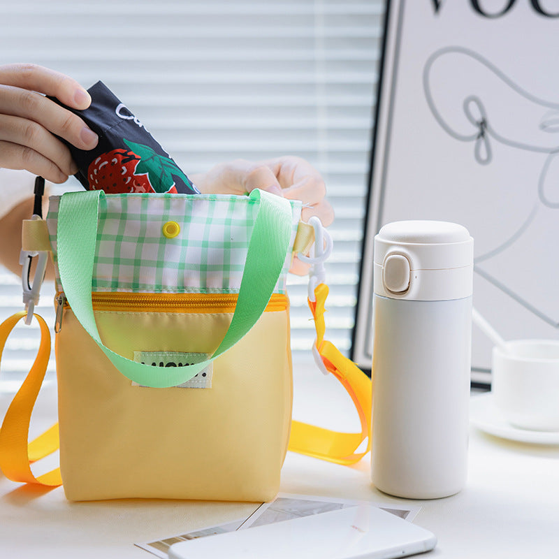 Dopamine Crossbody Water Cup Bag Outdoor Thermos Cup Cover Cross-Body Hand-Carrying Water Cup Buggy Bag