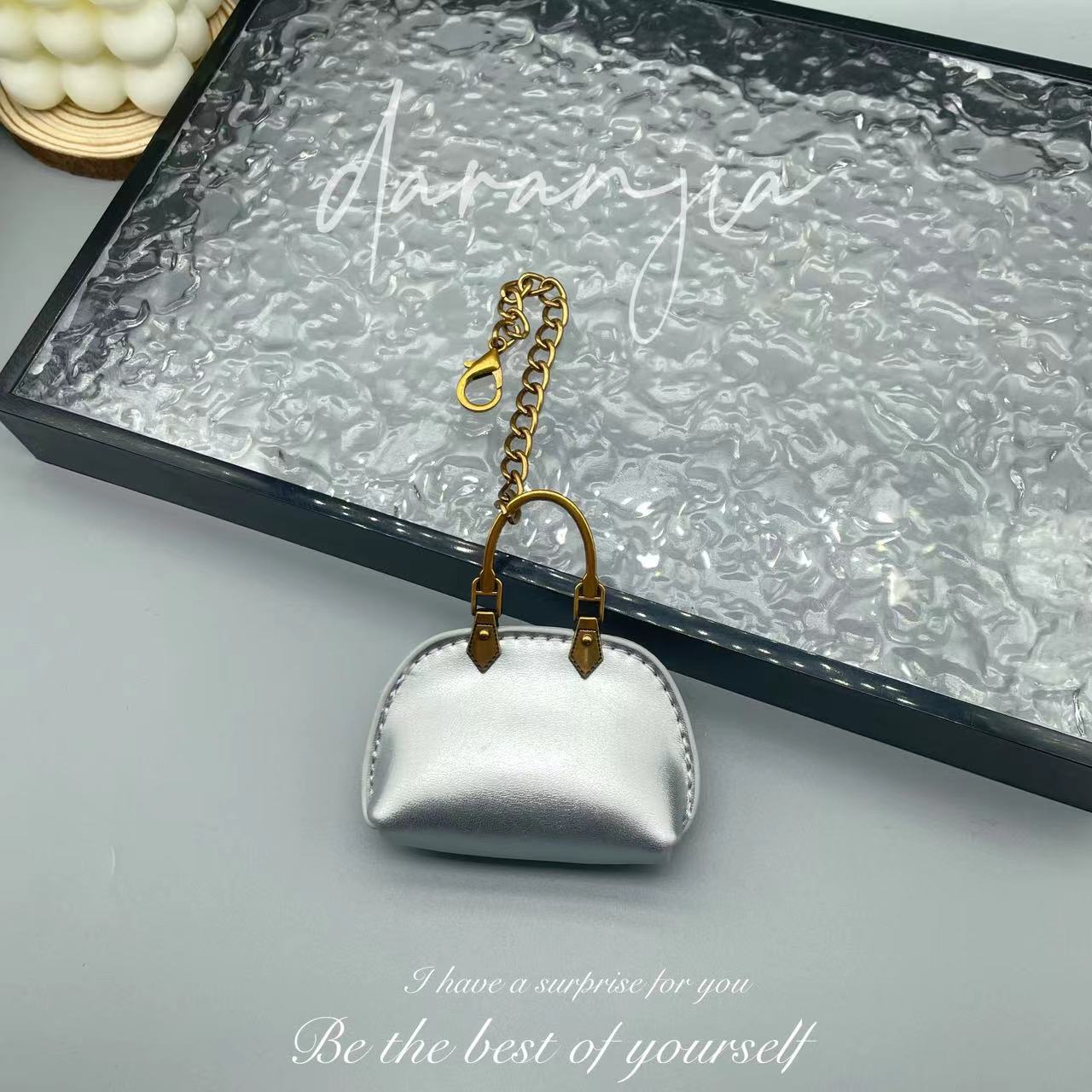 New Mini Small Bag Exquisite Handbag Pendant High-Grade Chain Little Shell Bag Keychain Exquisite Small Bag Ornaments