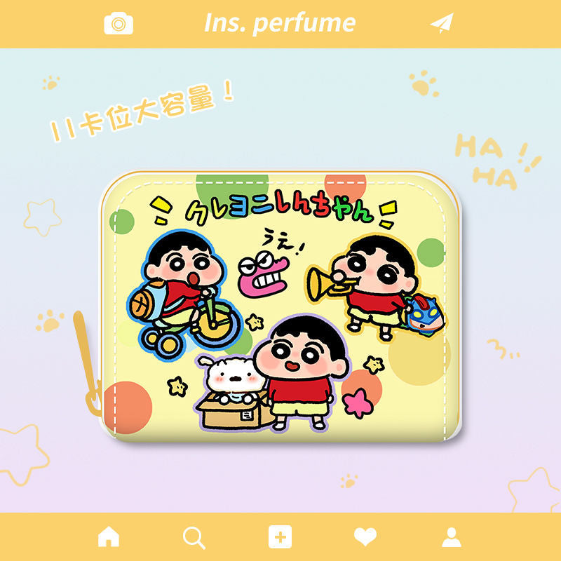 Cartoon Card Holder Women's Cute Large Capacity Multiple Card Slots Certificate Holder Mini Small Coin Purse