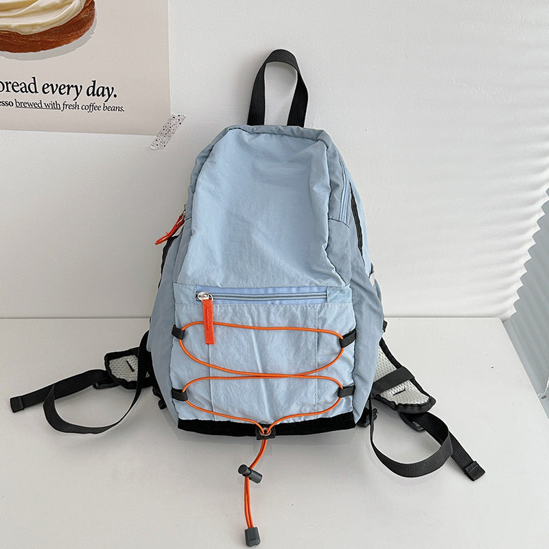 Japanese Small Bookbag Women's New Cute Drawstring Mini Casual Bag Travel Lightweight Backpack