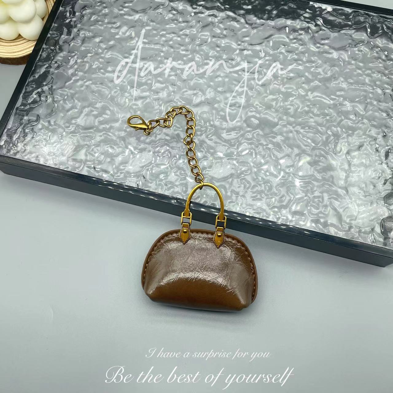New Mini Small Bag Exquisite Handbag Pendant High-Grade Chain Little Shell Bag Keychain Exquisite Small Bag Ornaments