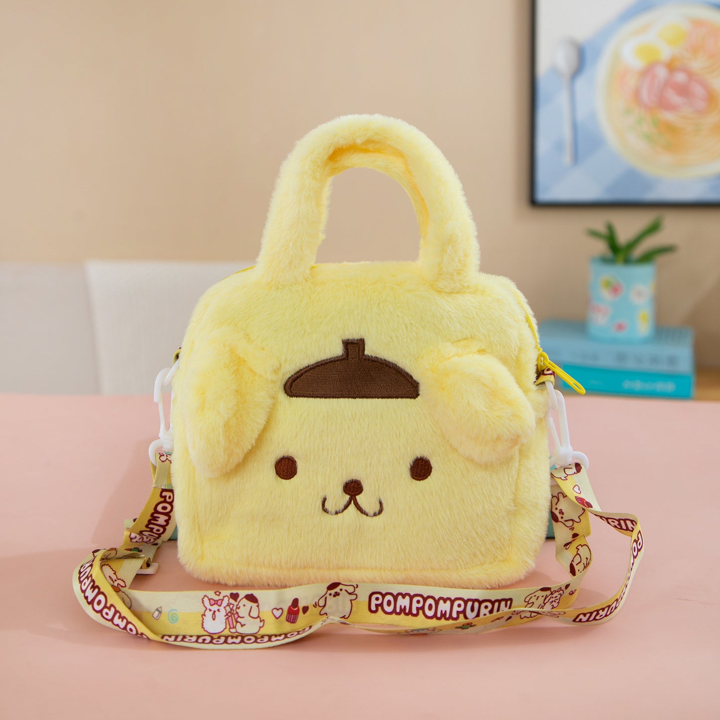 New Cartoon Cute SpongeBob Doll Crossbody Bag Cinnamoroll Babycinnamoroll Girl Plush Toy Bag