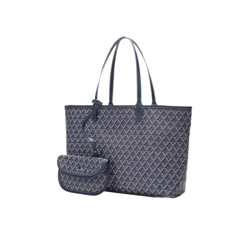 Large Capacity Dog Teeth Bag Women's One Shoulder Combination Bags Shopping Bag Printed Portable Tote Bag