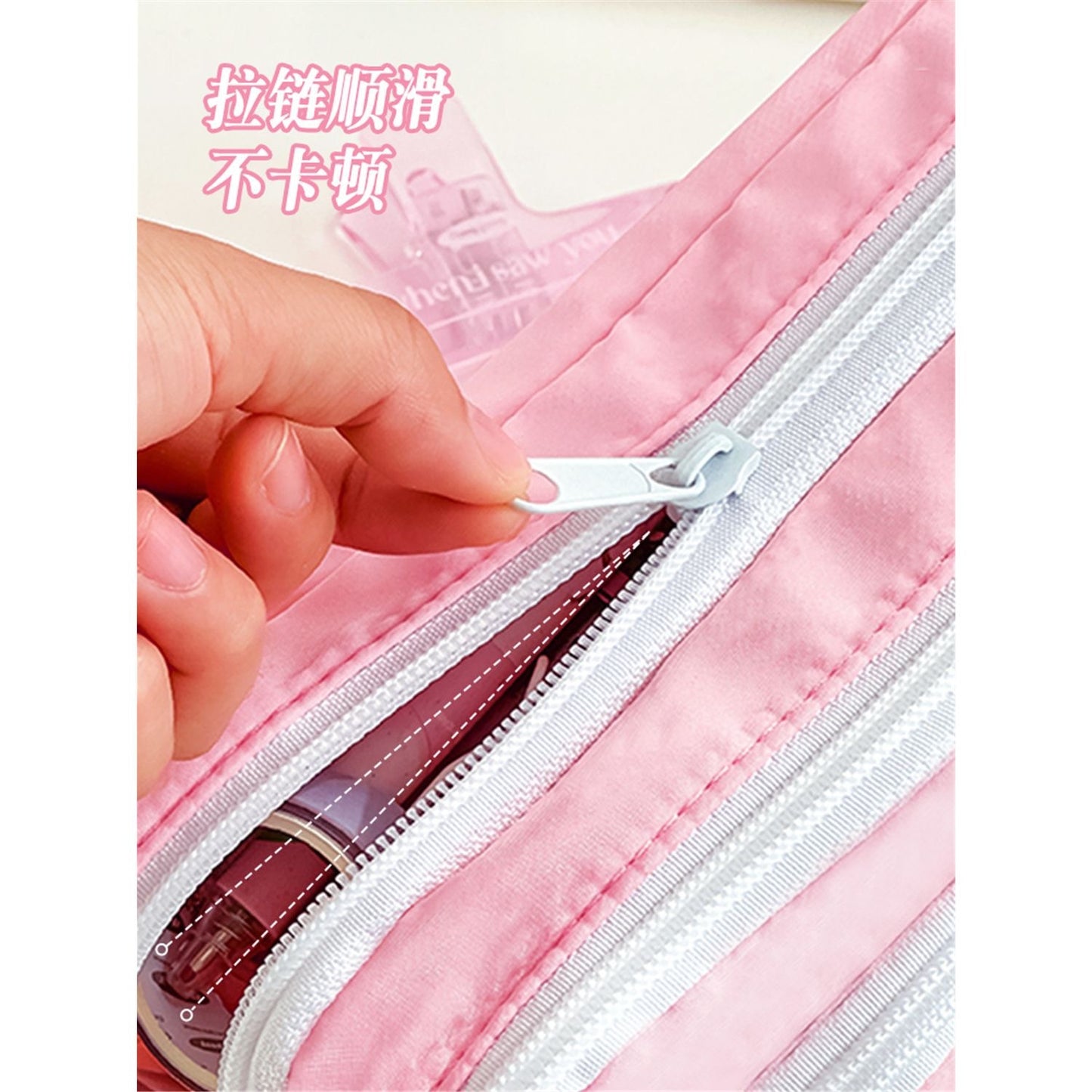 New Fashion Multi-layer Stationery Pouch with Front Window, Large Capacity, Cute Design for Students and Girls