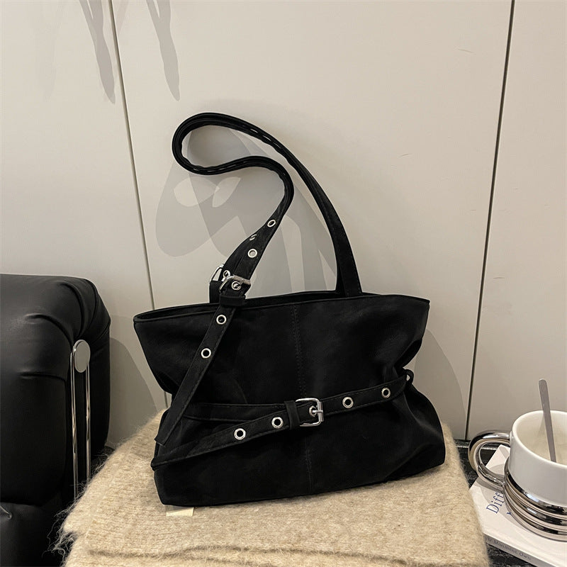 New Locomotive Style Underarm Bag Women's Korean-Style Large Capacity Commute Minimalist Shoulder Handbag