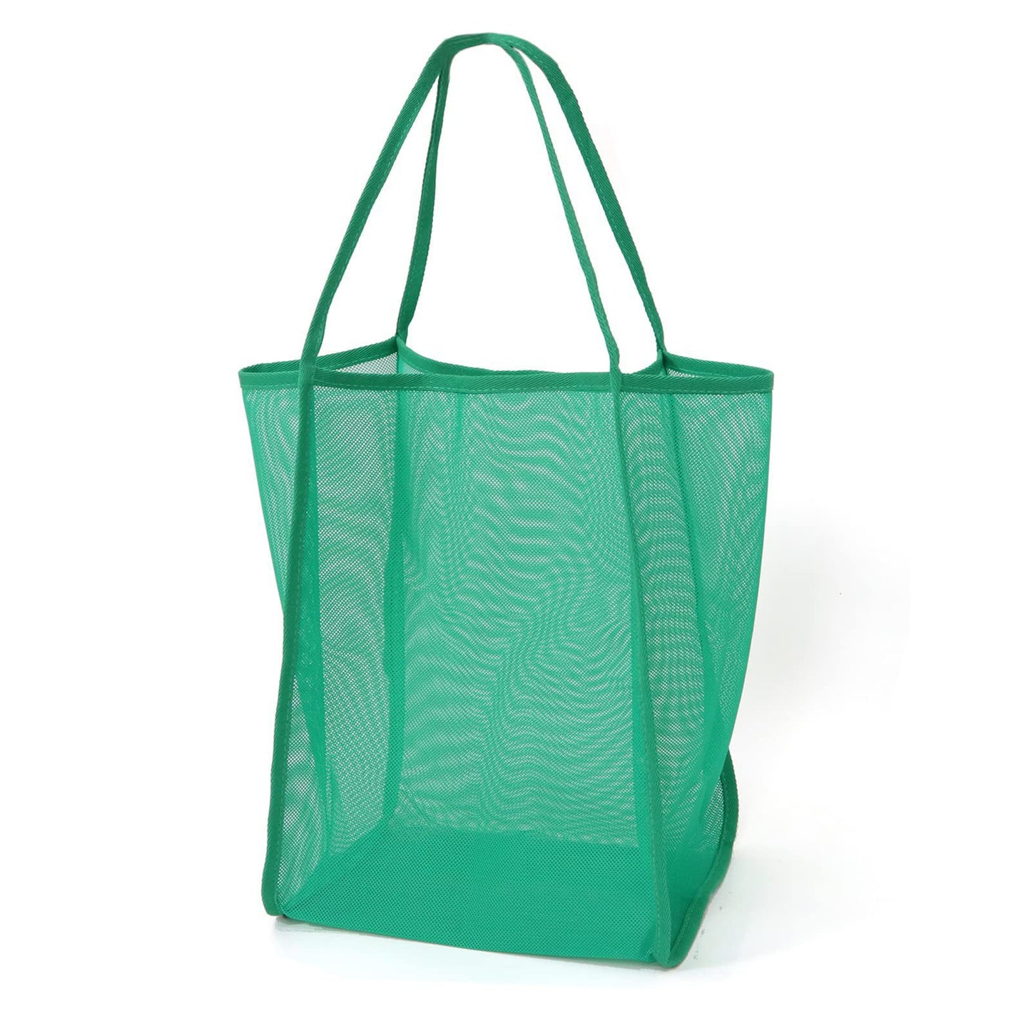 Large Capacity Mesh Tote Bag for Women, Breathable Nylon Shoulder Bag, Fashionable Casual Style, Perfect for Beach and Travel