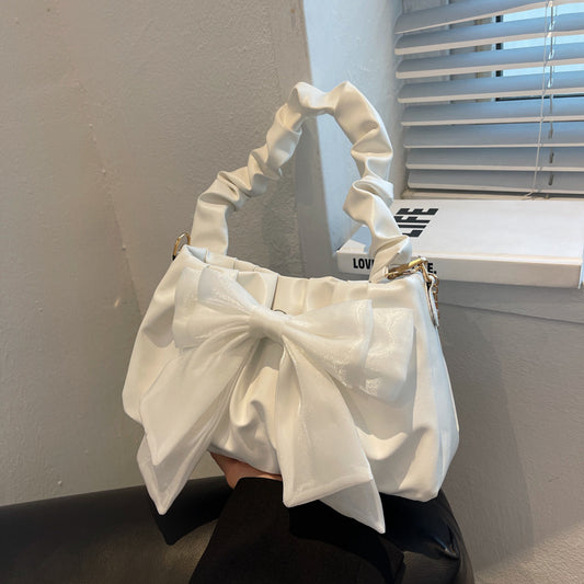 This Year's Popular Small Bag Women's New Fashion Casual Chain Crossbody Cute Bow Shoulder Underarm Bag