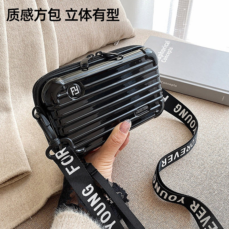 Stylish PC Hard Shell Cosmetic Bag with Adjustable Strap, Waterproof and Lightweight Travel Organizer for Everyday Use