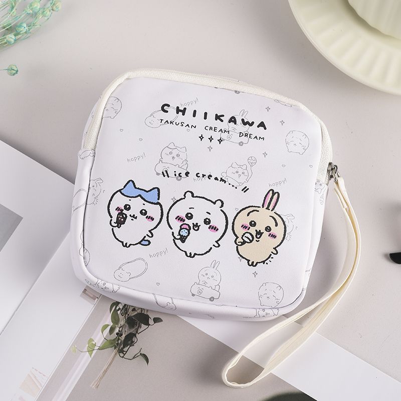 Cute Cartoon Card Wow Physiological Period Sanitary Pads Monthly Package Small Bag Student Portable Portable Sanitary Napkin Storage Bag for Women