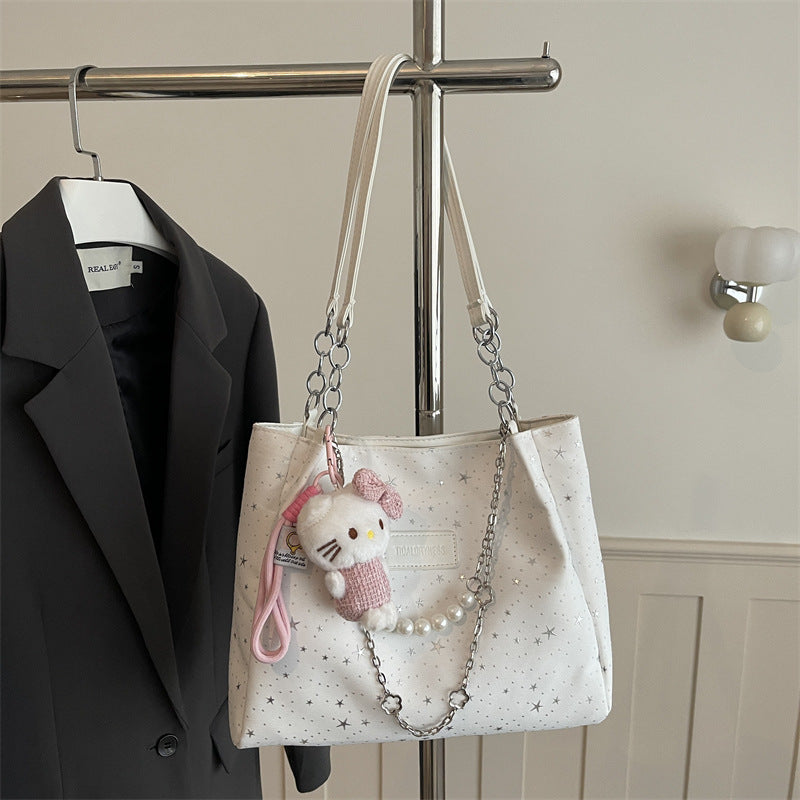 Korean Fashion Tote Bag Women's New Large Capacity Casual Shoulder Bag Temperament Wild Commuter Bag