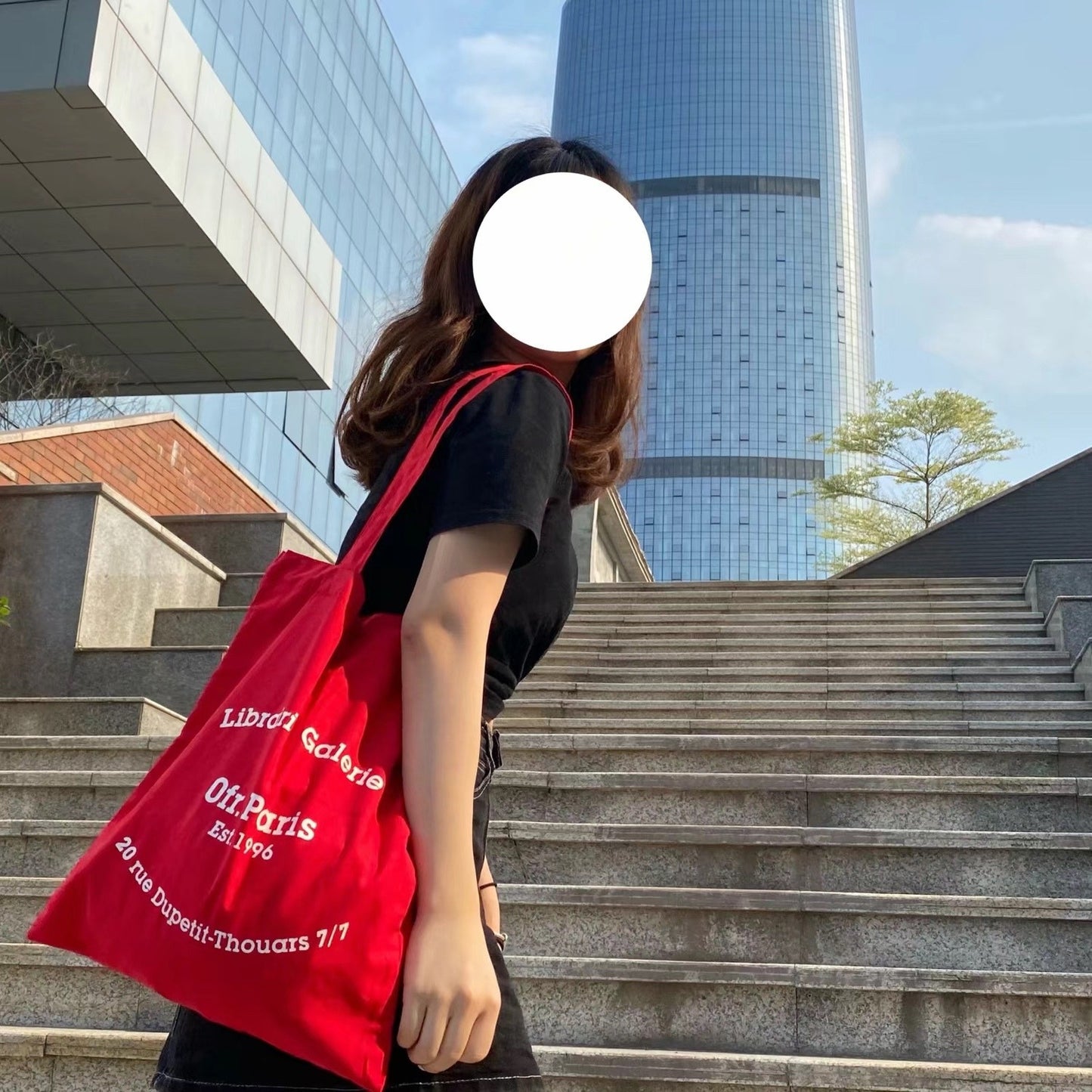 Paris Bookstore Style Letter Tote Bag Simple French Design Everyday Joker Practical Shoulder Bag