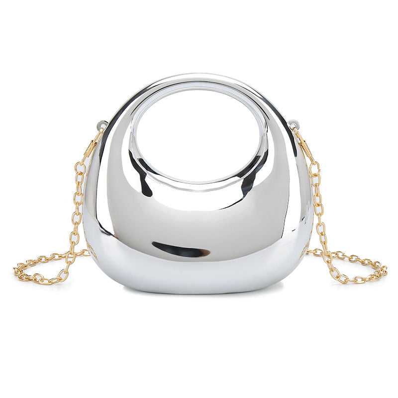 Stylish Acrylic Clutch Bag with Chain Strap for Evening Events and Daily Use