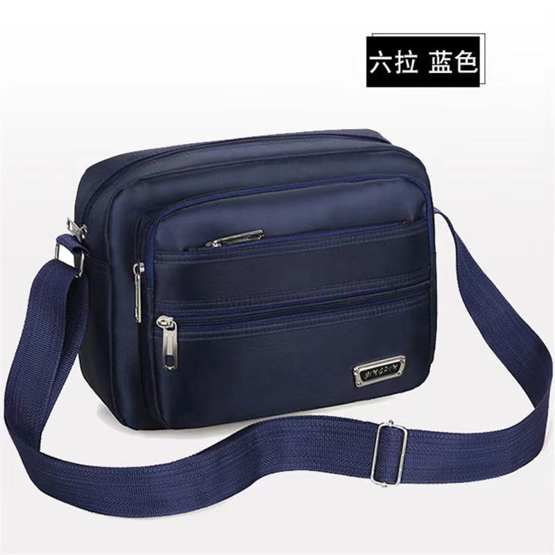 Fashionable Nylon Shoulder Bag with Multiple Pockets for Men and Women, Perfect for Daily Commute and Travel
