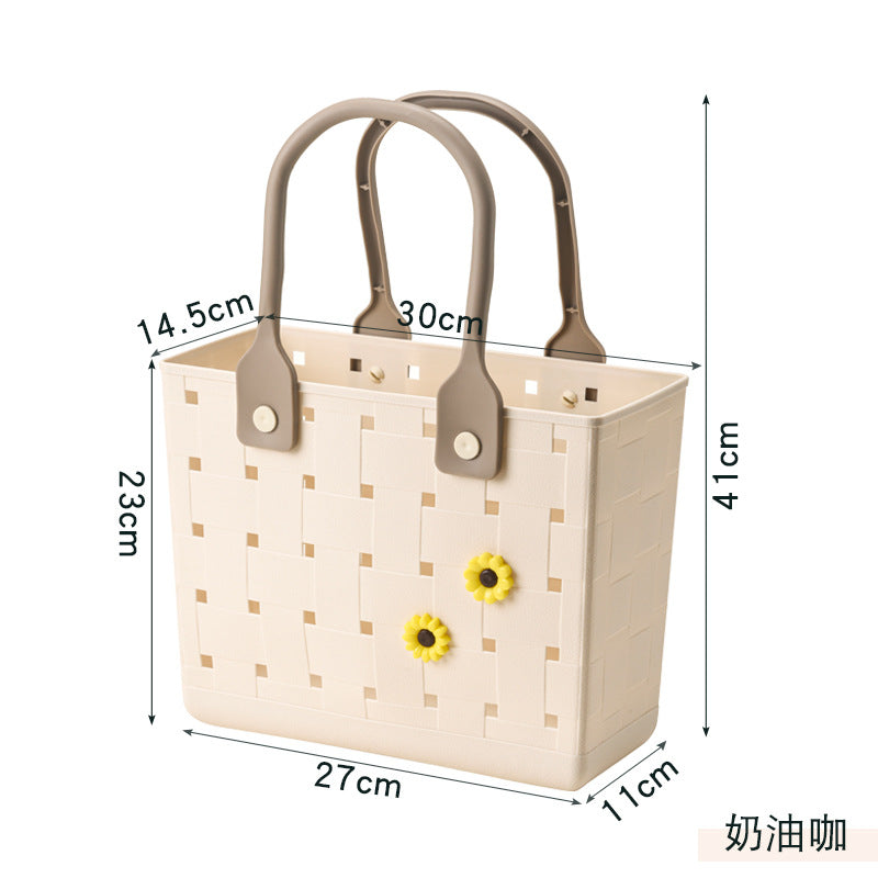Outdoor Portable Picnic Basket Bathroom Storage Basket Toiletries Student Dormitory Bath Basket Bathroom Wash Storage Basket