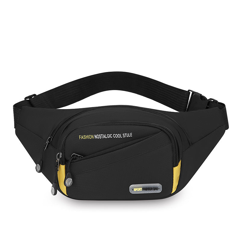 Waist Bag Men's Multi-Functional Outdoor Sports Large Capacity Multi-Layer Crossbody Shoulder Bag Oxford Cloth Thick Fashion Chest Bag