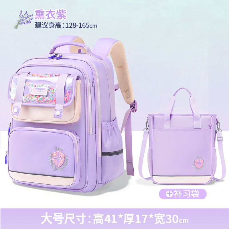 2026 New Kids Backpack for Grades 1-6, Lightweight & Ergonomic Design with Large Capacity, Breathable and Waterproof Oxford Fabric, British Style School Bag with Pencil Case and Study Bag Set