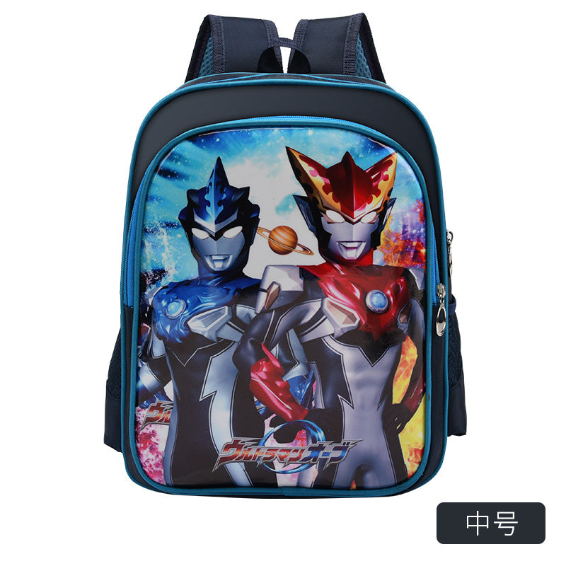 Cartoon Hero Children's Schoolbag Student Backpack Burden Alleviation Waterproof Wear-Resistant Spider-Man Ultraman
