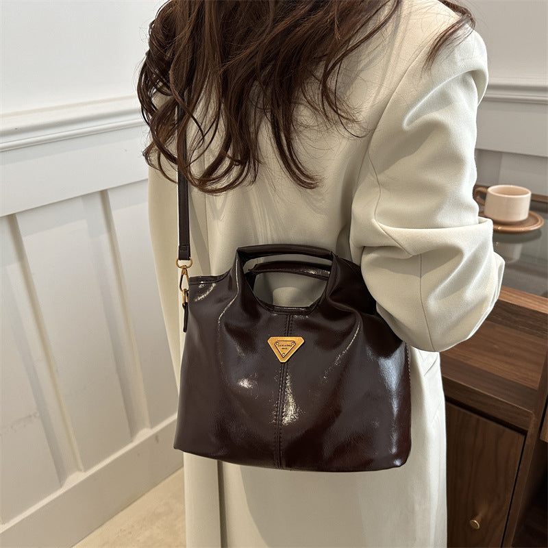 Vintage Tote Women's Summer New Commuter Large Capacity Shoulder Messenger Bag Mother and Child Bag