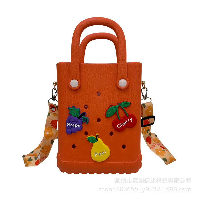 Eva Shoulder Strap New Jelly Bag Hole Basket Cute Mini Beach Storage Bag